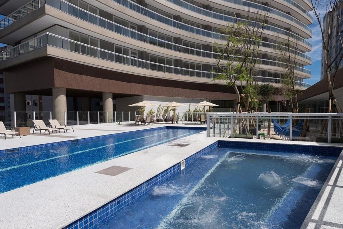 Studio Moderno Em Condominio De Luxo Pe Na Areia Сантос Экстерьер фото