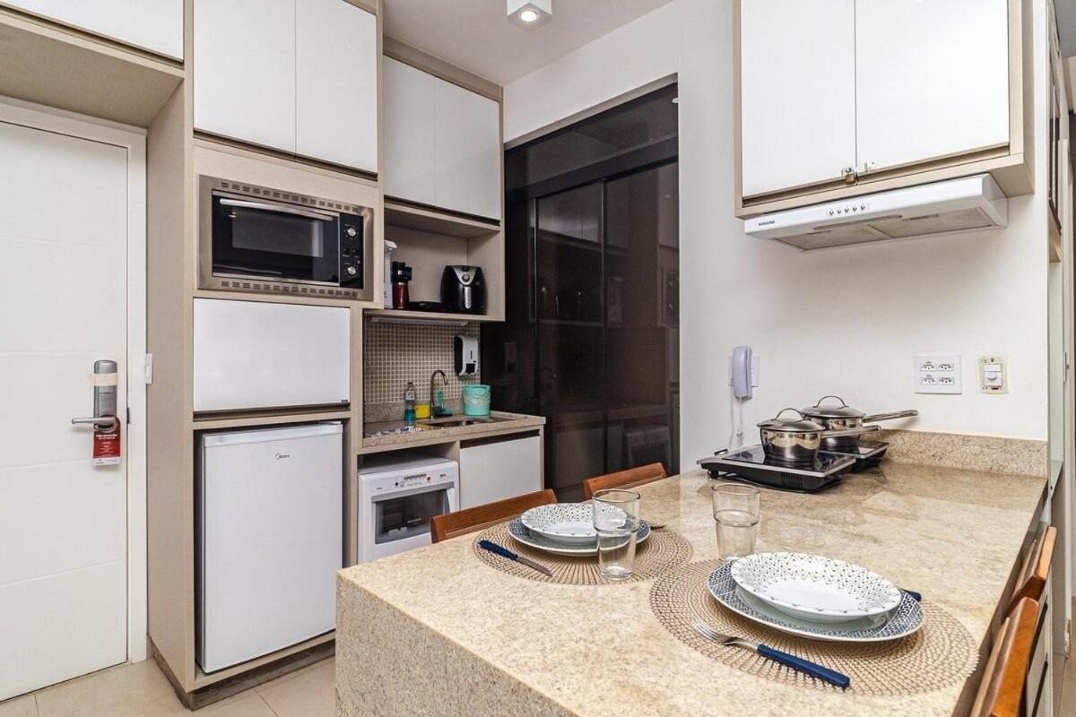 Studio Moderno Em Condominio De Luxo Pe Na Areia Сантос Экстерьер фото